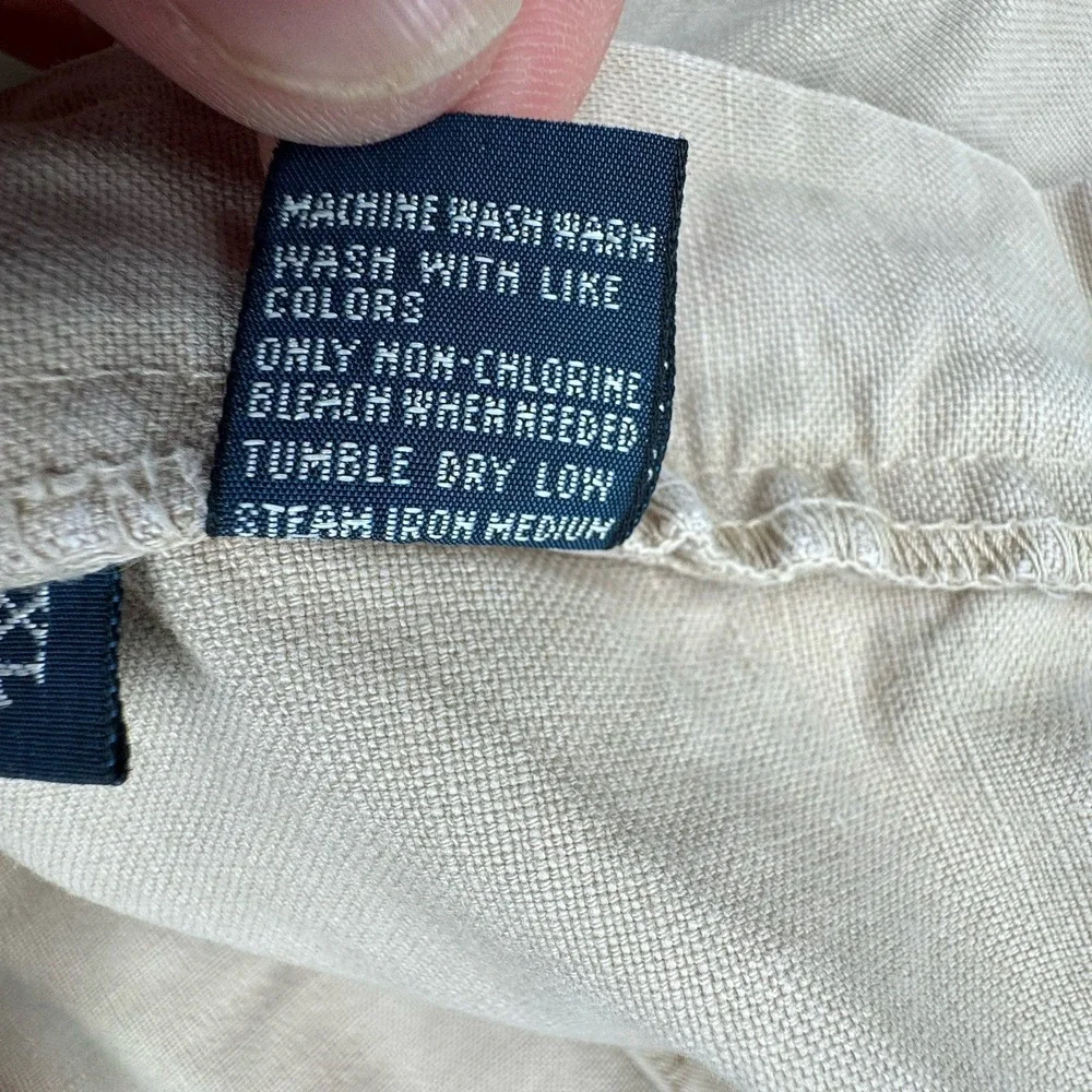 Polo Ralph Lauren Mens Sz XL 38x10 Cargo Linen Blend Shorts Preppy Casual VTG